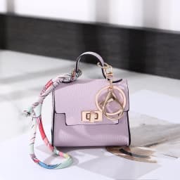 Mini Square Leather Bag Charm Bag Pendant Light Luxury Cute Bag Pendant Fashion Decor Accessories Creative Keychain Coin Purse