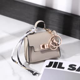 Mini Square Leather Bag Charm Bag Pendant Light Luxury Cute Bag Pendant Fashion Decor Accessories Creative Keychain Coin Purse