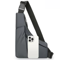 Men's Portable Chest Bag Outdoor Sports Crossbody Bag Lightweight Asymmetrical Thin Waist Pack Suitable for Travel Hiking Daily
