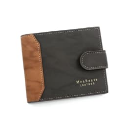 Men's Business Wallet High Quality PU Leather Credit Card Holder Case Male Short Zipper Coin Pocket Purse Money Bag with Hasp