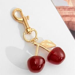 Cute Strawberry Keychain,cherry Bag Charms,Heart Flower Key chains Accessories Decor for Girls Purse Gifts Bag Pendant