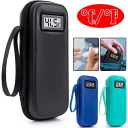 Portable with Thermometer Display Insulin Cooler Travel Case Waterproof Thermal Insulated Refrigerated Medicine Organizer Bag