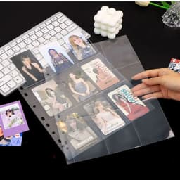 10Pcs A4 Kpop Binder Sheets Multiple Pockets Sleeve PP Acid Free Photo Album Refill Pages Card Stamp Die Jewelry Storage