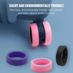 16pcs Silicone Wheel Protector Luggage Compartment Wheel Protect Cover Trolley Case Silent Caster Sleeve Suitcase Accessories
