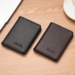 Ultra Thin Men's Vertical PU Leather Wallet With Card Holder Multifunctional Leather Case for Cards and Driver's License Purse