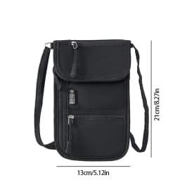 Personal Neck Wallet RFID Blocking Travel Passport Holder Hidden Neck Pouch Super Lightweight Organizer with Adjustable Strap