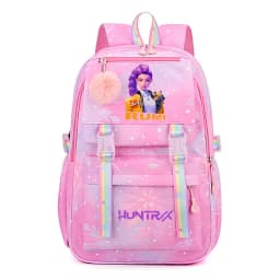 K-pop Demon Hunters Backpacks Fresh Color Printe Female Nylon Simple Large-capacity Schoolbag Ins Buckle Laptop Teens Backpacks