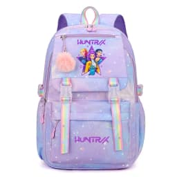 K-pop Demon Hunters Backpacks Fresh Color Printe Female Nylon Simple Large-capacity Schoolbag Ins Buckle Laptop Teens Backpacks