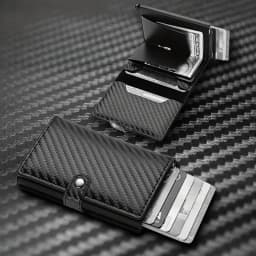 Wallet for Men Wallet with Slim Pop Up Card Holder Bifold Minimalist Smart Wallet RFID Blocking Credit Card Holder