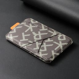 Luxury Camo Pattern Faux Leather For MagSafe Card Holder With Stand For iPhone Samsung Series RFID Anti-Skimming Wallet