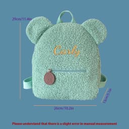 Embroidered Customised Plush Cartoon Teddy Bear Double Shoulder Backpack Casual Backpack Suitable for School Daily Outings Gifts