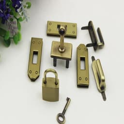 1 Set( 7 pcs) 45mm 4 Colors Metal Bag Lock Hardware Accessories Women's Handbag Swivel Clasp Lock Buckle DIY Part Leather Craft