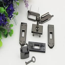 1 Set( 7 pcs) 45mm 4 Colors Metal Bag Lock Hardware Accessories Women's Handbag Swivel Clasp Lock Buckle DIY Part Leather Craft
