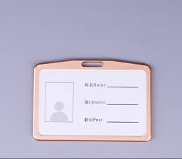 Office Metal Work Identity Badge ID Card Holder Aluminium Alloy Employee Name Cover Business Case Credit Card Holder Wallet