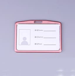 Office Metal Work Identity Badge ID Card Holder Aluminium Alloy Employee Name Cover Business Case Credit Card Holder Wallet