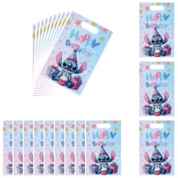 30pcs Disney Stitch Gift Packaging Bag, Cartoon Cute Practical Shopping Bag, Party Supplies, Storage Item Bag