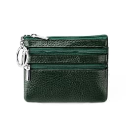 PU Leather Money Coin Purse 2024 New with Key Ring Waterproof Pocket Purse Zipper Wear-resistant Credit Card Holoder Male
