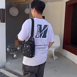 Chest Bag,Men's Casual Waterproof Crossbody Bag, Trendy Sports Bag, Multifunctional Small Bag, Shoulder Bag