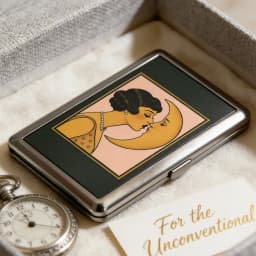 Vintage-Style Vintage Card Case Art Deco Design Metal Material Metal Case Easy Snap Multifunction Cash Case Business Card Holder