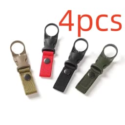 Buckle Hook Water Bottle Holder Clip Climbing Carabiner Belt Backpack Hanger Hooks Water Bottle Nylon Webbing Multifunction Wate