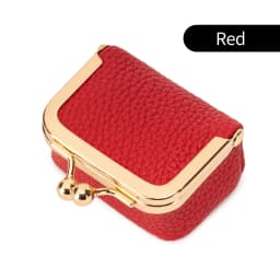 New Mini Women's Solid Color PU Leather Jewelry Box Can Store Rings Necklaces Earrings Portable Coin Purse With Kiss Clasp