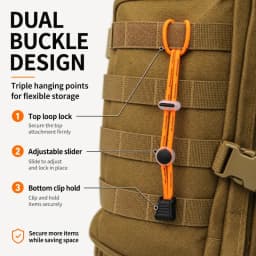 Multifunction Elastic Gear Cord 3.5mm Adjustable Backpack Strap for Bottle Umbrella Hiking