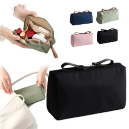 Large Capacity Makeup Bag Multiple Colors Travel Storage Partitioned Cosmetic Pouch Handbag Lipstick Pack
