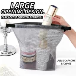 Foldable Waterproof Drawstring Storage Bag Large Capacity Sports Gym Swim Travel Toiletry Organizer Pouch