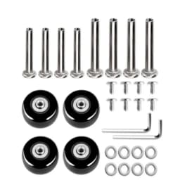 2Pcs Replace Wheels With Screw For Travel Luggage Suitcase Wheels Axles Repair Kit 40/45/50/60mm Silent Caster Wheel Repair