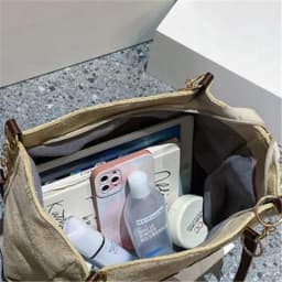 Solid Color Shoulder Bag, Trendy Letters Tote Bag, Canvas Campus Handbag for Women, Office,College,Work,Travel Hand Bags Bolsa