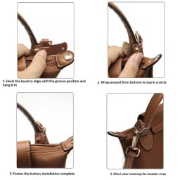 Leather Bag Shoulder Strap for Longchamp Terra Short Handle Small Bag Modification Without Punching Strap Bag Accessories