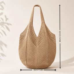 Lightweight Large Capacity Hollow Knitted Tote Bag, Crochet Shoulder Handbag for Beach Travel School, Mother's Day Gift for Mom