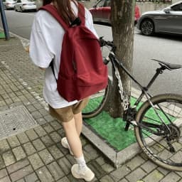 Nylon Versatile Backpack Black Grey White Red Waterproof Travel Bag Large Capacity Washable Computer Bag Unisex School Bag