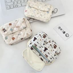 Cartoon Animals Coin Purse Portable Card Quilted Storage Bag Card Hold Wallets & Holders Multifunctional Quilted Storage Bag