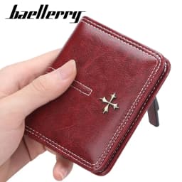 Baellerry New Short Women Wallets High Quality Slim Card Clips Zipper Female Coin Purses Photo Holder Mini Wallet For Girls