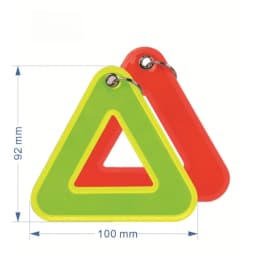 Reflective Pendant for School Bags, Triangle Safety Reflector, Student Safety Hanging Tag for Night Walking and Cycling