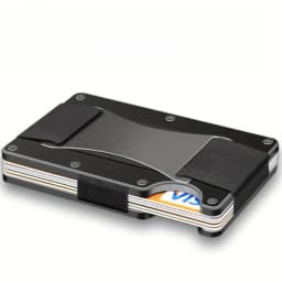 Minimalist Slim ANTI RFID Blocking Card Holder Men Aluminum Wallet Elastic Back Pouch ID Credit Case Unisex Travel EDC Purse