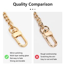 CRAZYSMITH Metal Bag Chain Transformation Bag Strap Replacement Underarm Crossbody Shoulder Bag Extension Chains DIY Accessories