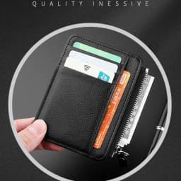 Mini Credit Card Wallet Id Card Holder For Men's Small Wallet Thin Sleeve Zipper Short Coin Wallet Business Card Bag Men Gifts
