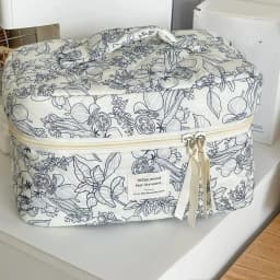 1pcs Cotton Black Flower Women Cosmetic Bag Fabric Storage Bags Small Big Capacity Travel Organzier Pouch Women Makeup Case