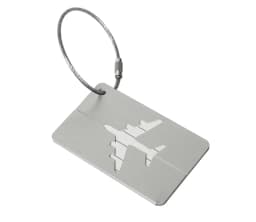 Aluminum Alloy Travel Luggage Tag Hanging Tag Suitcase Tag Plane With Name ID Cards Anti-lost Solid Color Travel Accessories