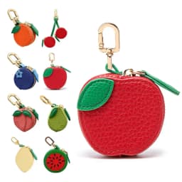 2026 Mini Cherry Fruit Shape Coin Purse Portable Strawberry Blueberry Peach Lemon Cute PU Leather Pouch Wallet Pendant Key Chain
