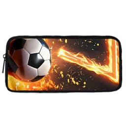 Football Star Child School Backpack with Lunch R-Ronaldos Bags ,Pencil Bags ,C-CR7 School Bags for Boys Girls Best Gift