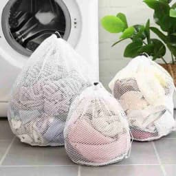 Drawstring Mesh Bag Laundry Bag Washing Large Capacity Mesh Wash Bag for Blouses, Hosiery, and Underwear for Travel and Laundry