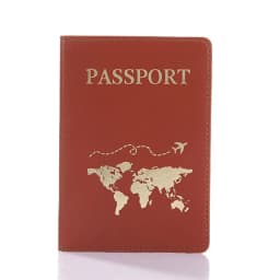 PU Leather Passport Cover For Men & Women World Map Travel Passport Case Organizer - Protective Card Holder ID Document Covers