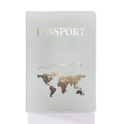 PU Leather Passport Cover For Men & Women World Map Travel Passport Case Organizer - Protective Card Holder ID Document Covers