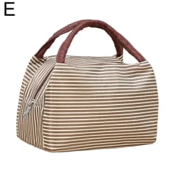 Stripes Lunch Bag For Women Isothermal Bag Packaged Food Thermal Bags Thermo Pouch Kids Lunch Bag Refrigerator Bag