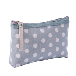 Canvas Dot Print Makeup Bag Women Cosmetic Bags Toiletry Bag Phone Organizer Key Phone Pouch Coin Purse Travel Cosmetic Bag