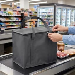 Leakproof Insulated Lunch Cooler Bag - Collapsible, Waterproof Thermal Tote with Ice Pack for Delivery & Outdoors