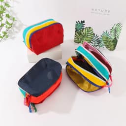 Large Capacity Lightweight Makeup Toiletry Travel Bag Dopamine-Colored Travel Shoulder Bag Waterproof Nylon Toiletry Hanging Ba